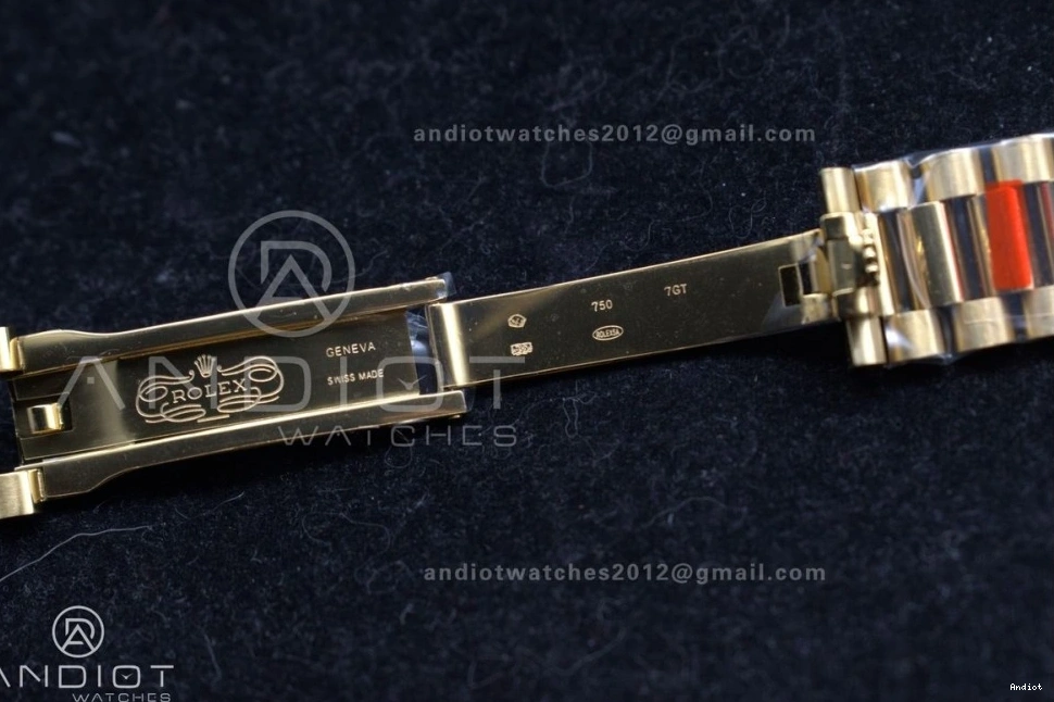 Gold RG DayDate 40 Dial GSF on Gain President Roman Bracelet Weight A2836 0406